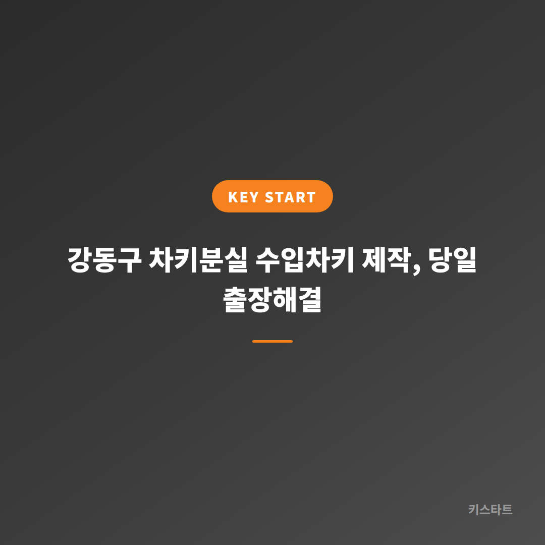 강동구 차키분실 수입차키 제작, 당일 출장해결