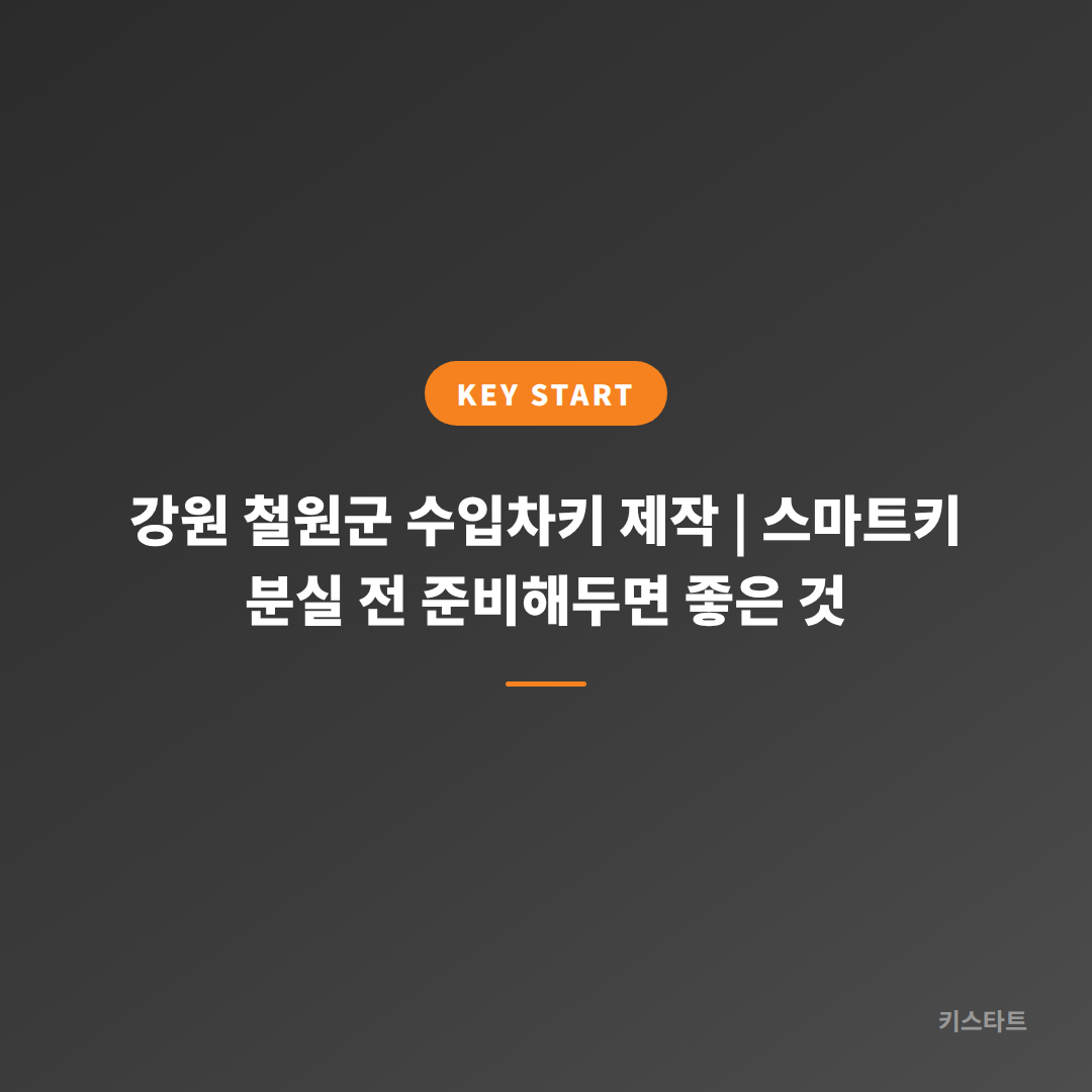 강원 철원군 수입차키 제작 | 스마트키 분실 전 준비해두면 좋은 것