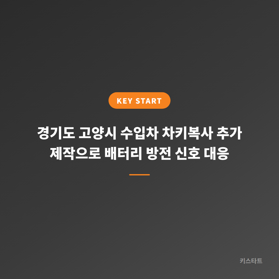 경기도 고양시 수입차 차키복사 추가 제작으로 배터리 방전 신호 대응 대표 이미지