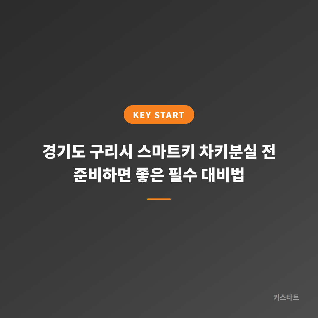 경기도 구리시 스마트키 차키분실 전 준비하면 좋은 필수 대비법
