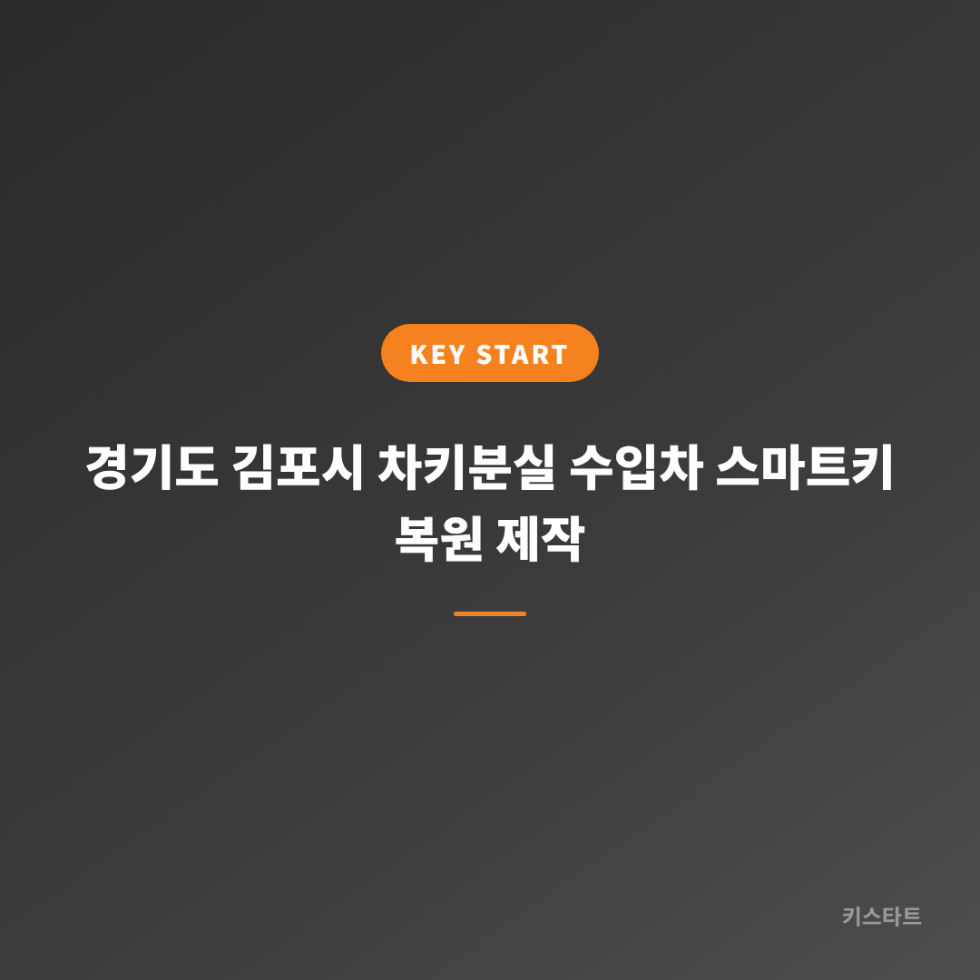 경기도 김포시 차키분실 수입차 스마트키 복원 제작 대표 이미지