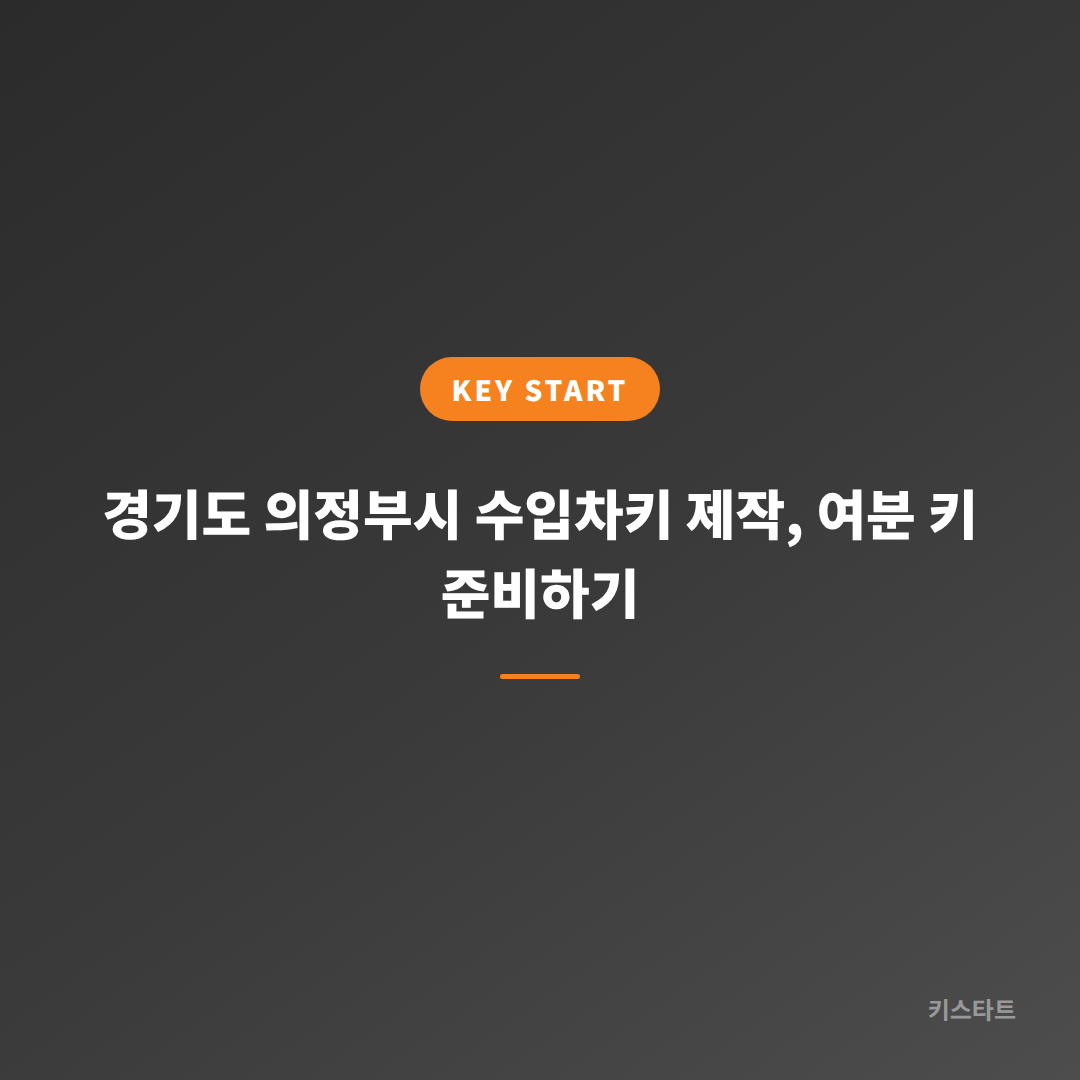 경기도 의정부시 수입차키 제작, 여분 키 준비하기 대표 이미지