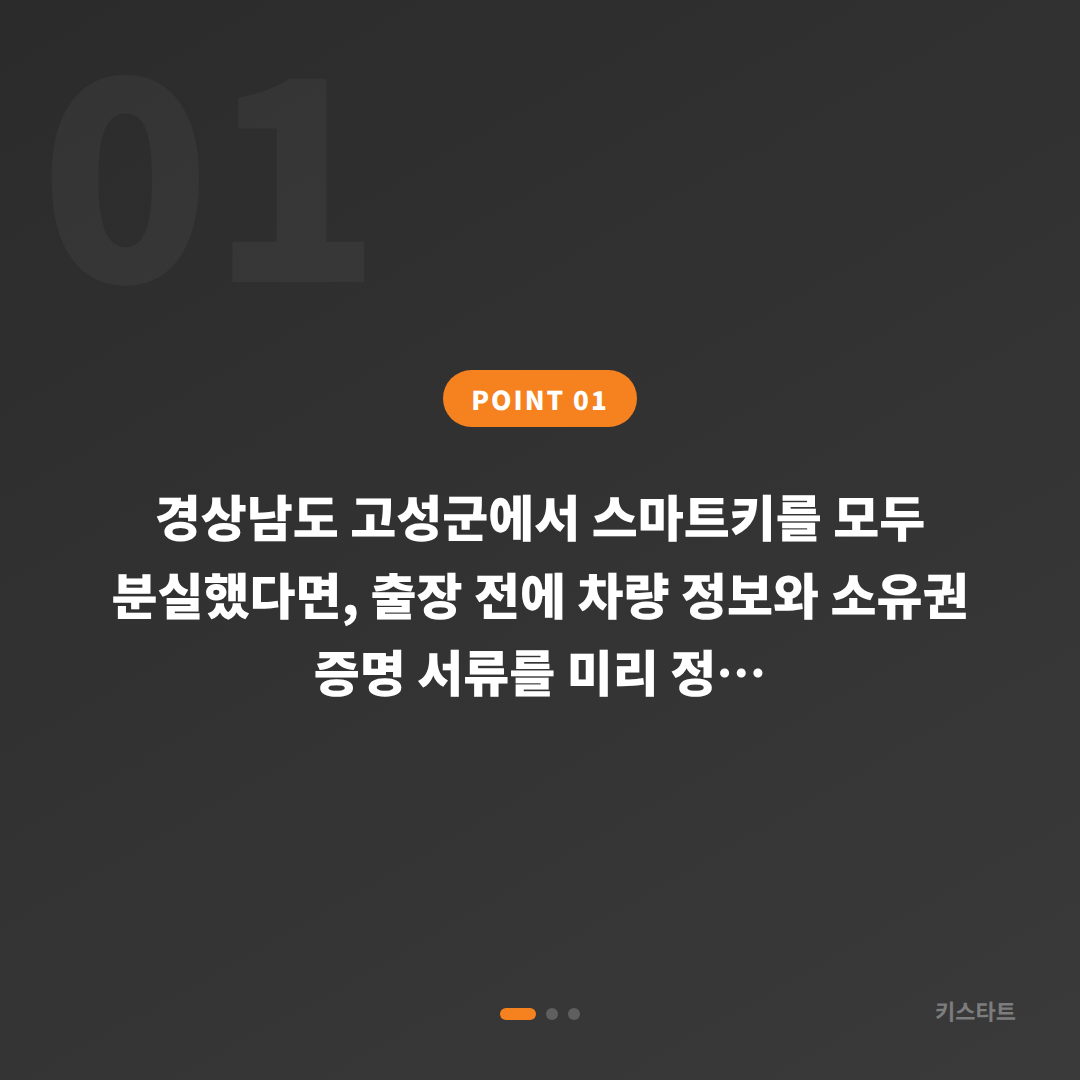 경상남도 고성군 차키분실, 현장 대응 전 확인사항 - 상황 요약