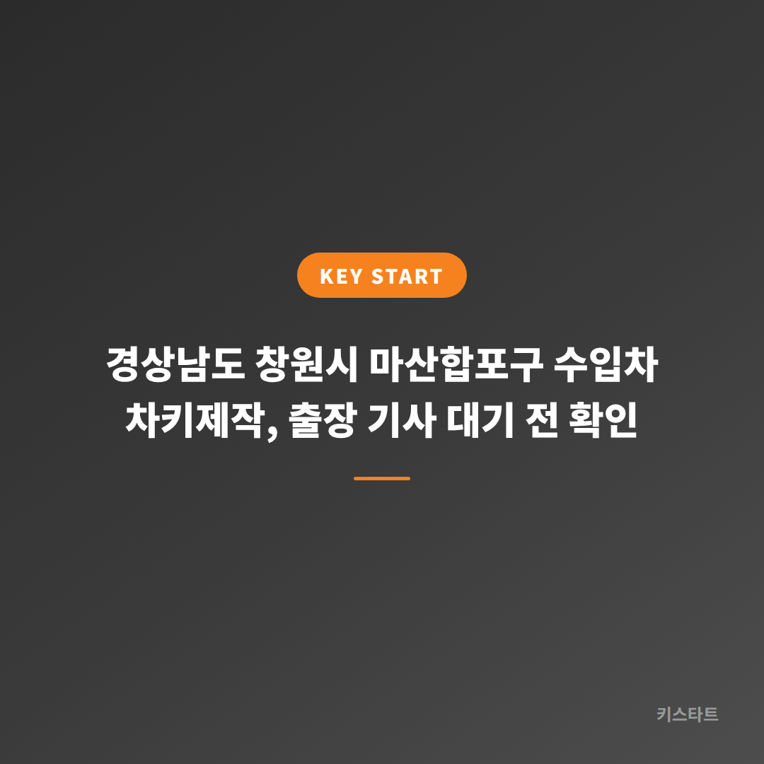 경상남도 창원시 마산합포구 수입차 차키제작, 출장 기사 대기 전 확인