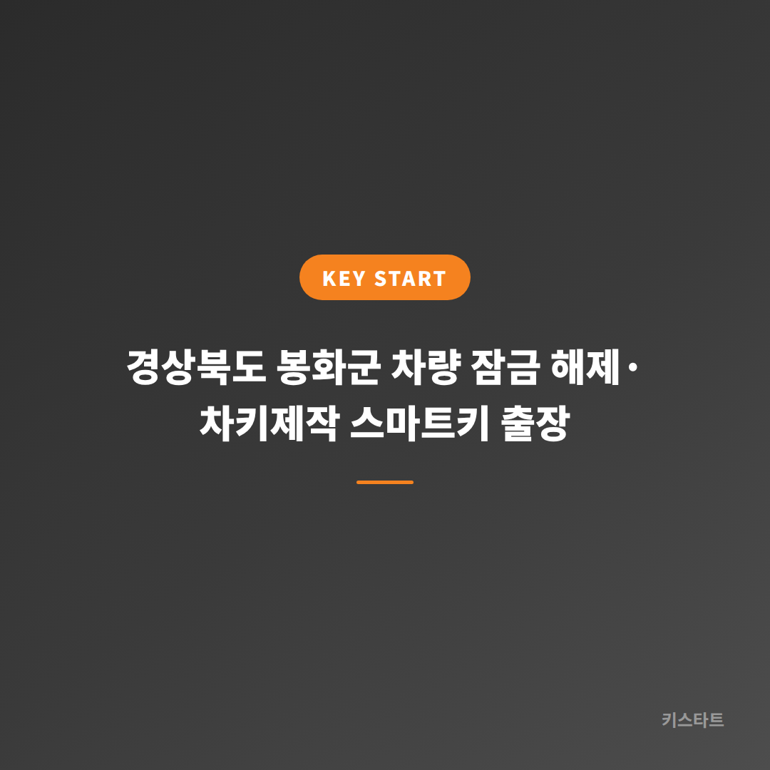 경상북도 봉화군 차량 잠금 해제·차키제작 스마트키 출장