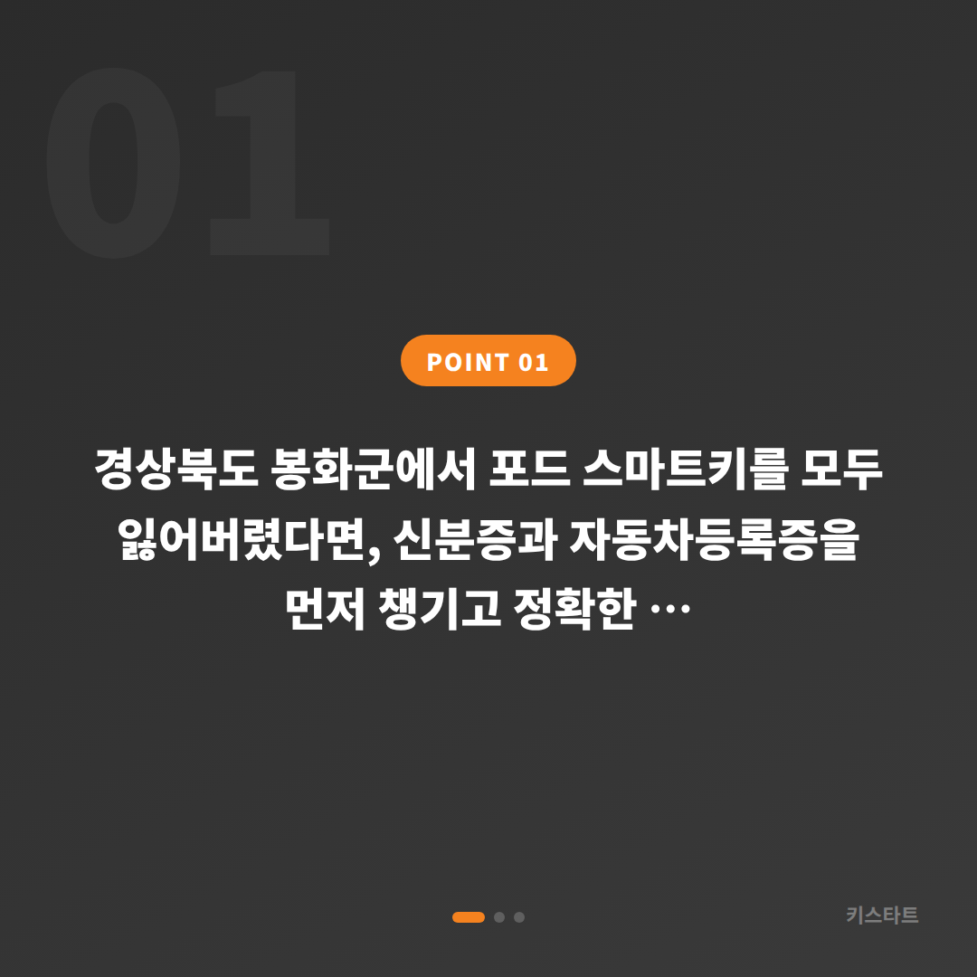 경상북도 봉화군 포드 차키분실 전에 준비하면 좋은 것 - 상황 요약