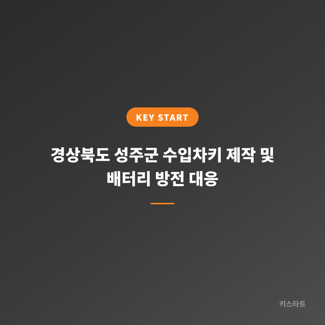 경상북도 성주군 수입차키 제작 및 배터리 방전 대응 대표 이미지