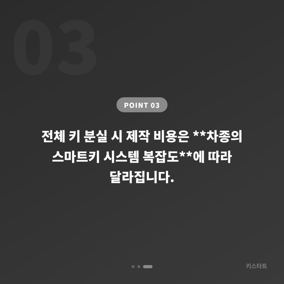 경상북도 안동시 차키분실 스마트키 모두 잃어버렸을 때 제작 방법 - 비용 참고