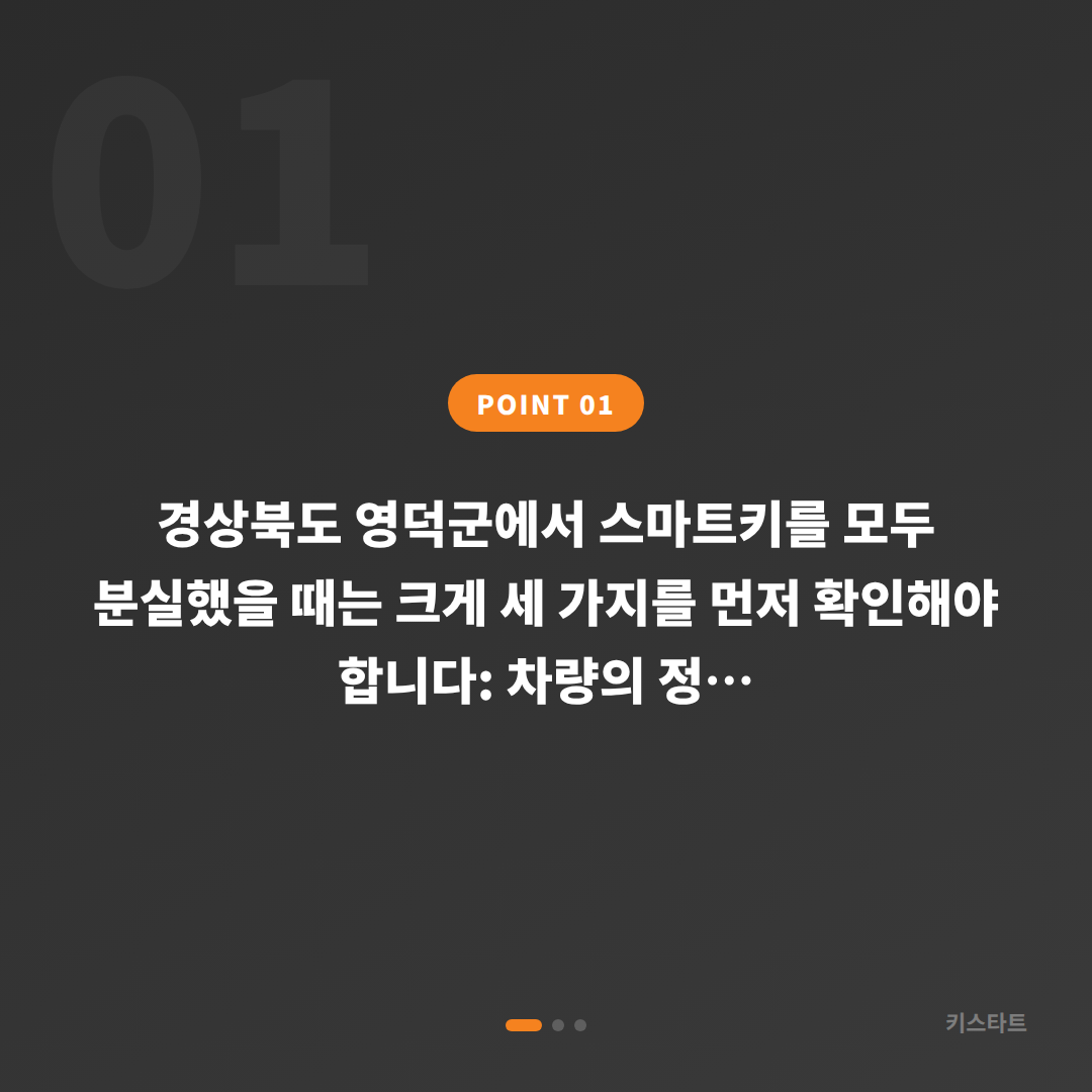 경상북도 영덕군 차키분실 스마트키제작 전에 준비하면 좋은 것 - 상황 요약
