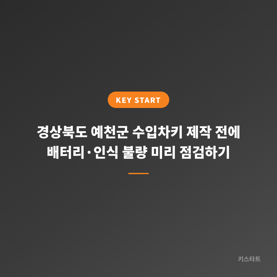 경상북도 예천군 수입차키 제작 전에 배터리·인식 불량 미리 점검하기 대표 이미지