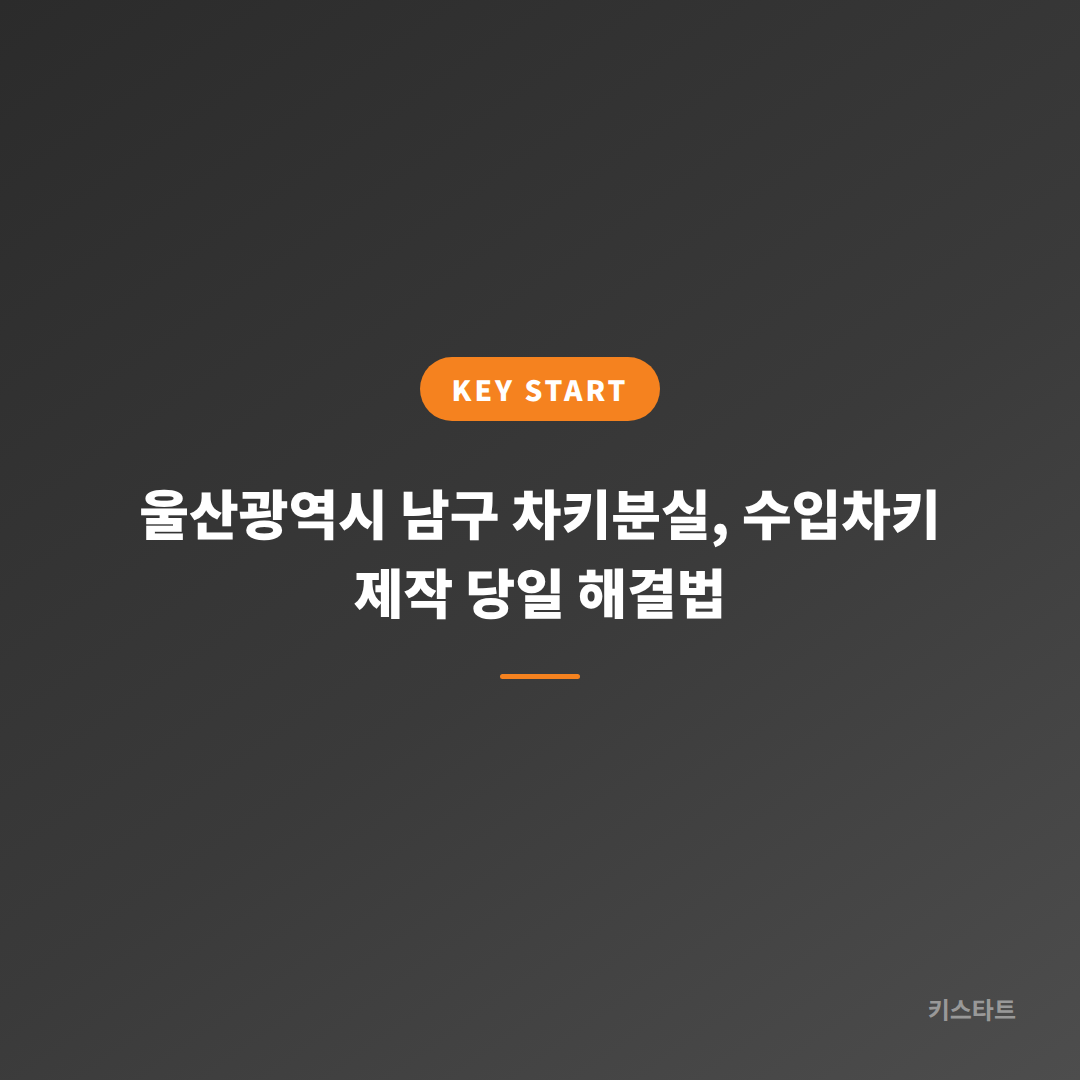 울산광역시 남구 차키분실, 수입차키 제작 당일 해결법 대표 이미지