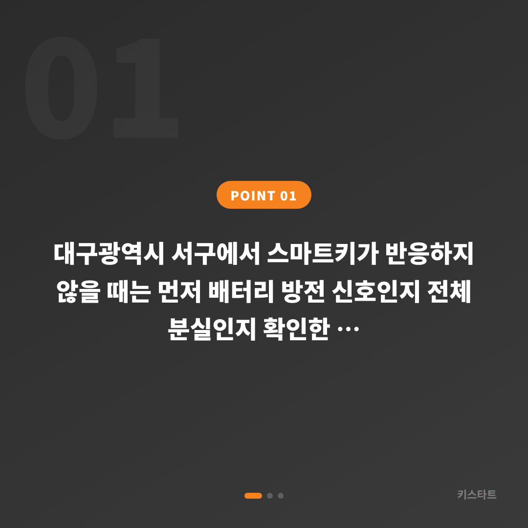 대구광역시 서구 스마트키 배터리 방전과 차키분실 대응 방법 - 상황 요약