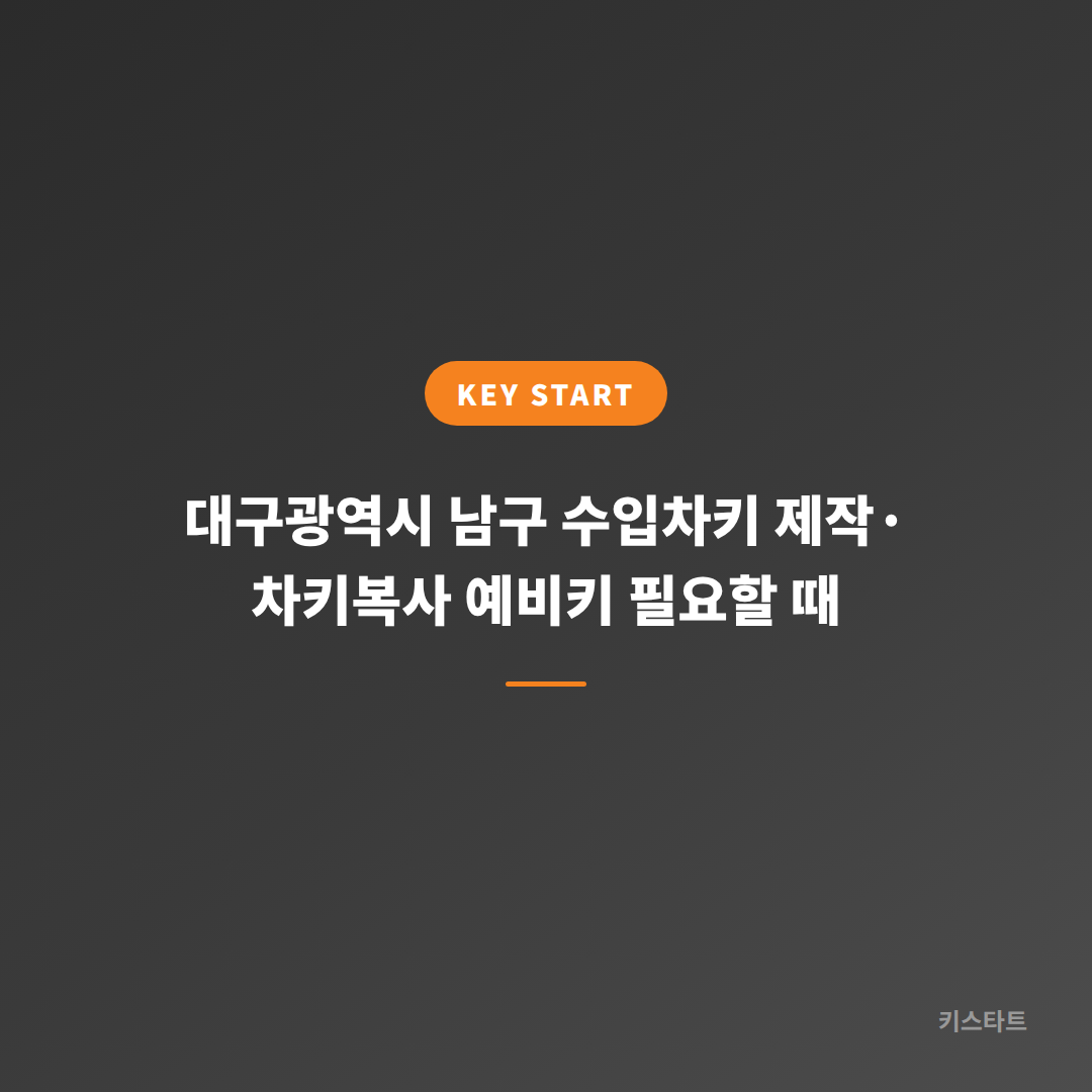 대구광역시 남구 수입차키 제작·차키복사 예비키 필요할 때 대표 이미지