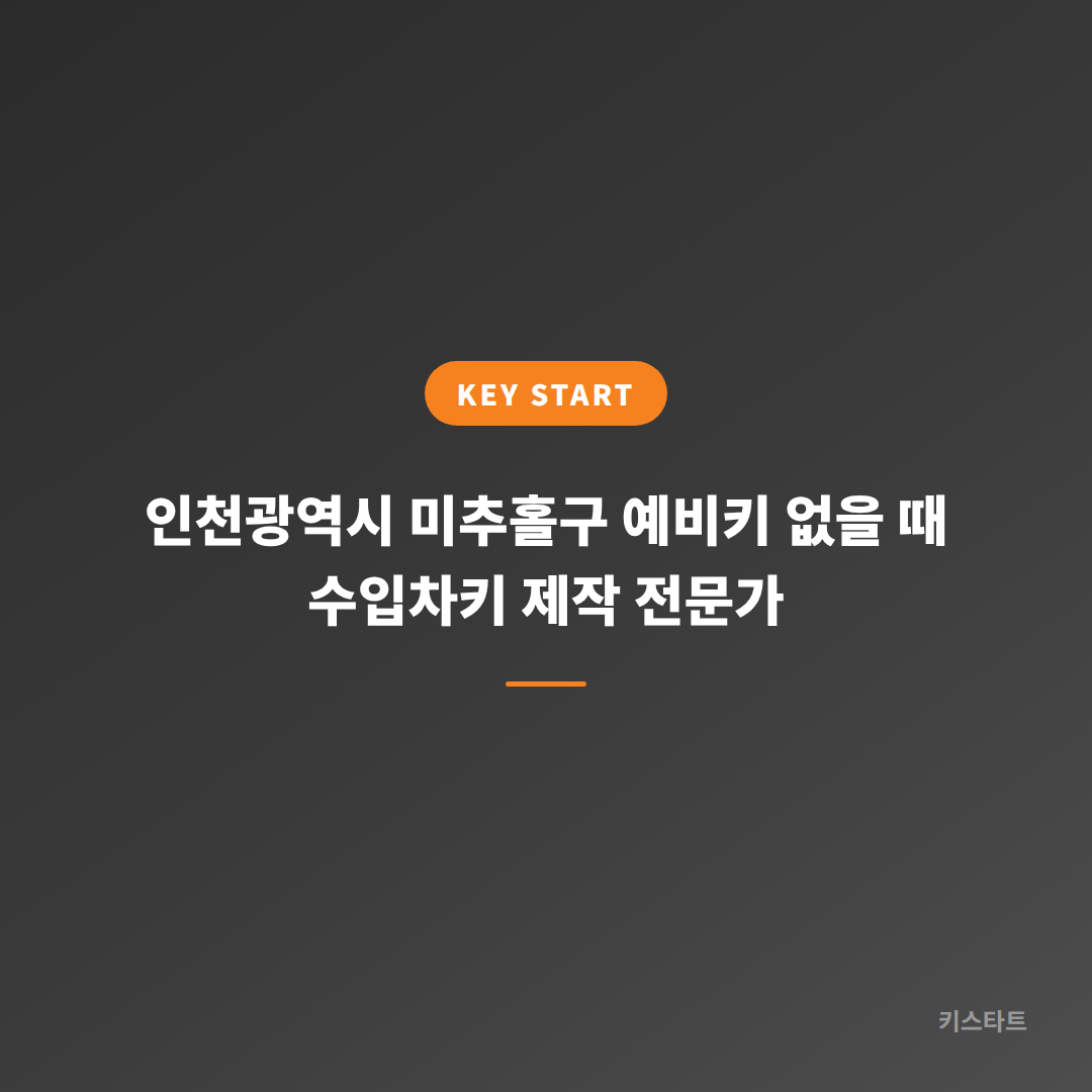 인천광역시 미추홀구 예비키 없을 때 수입차키 제작 전문가