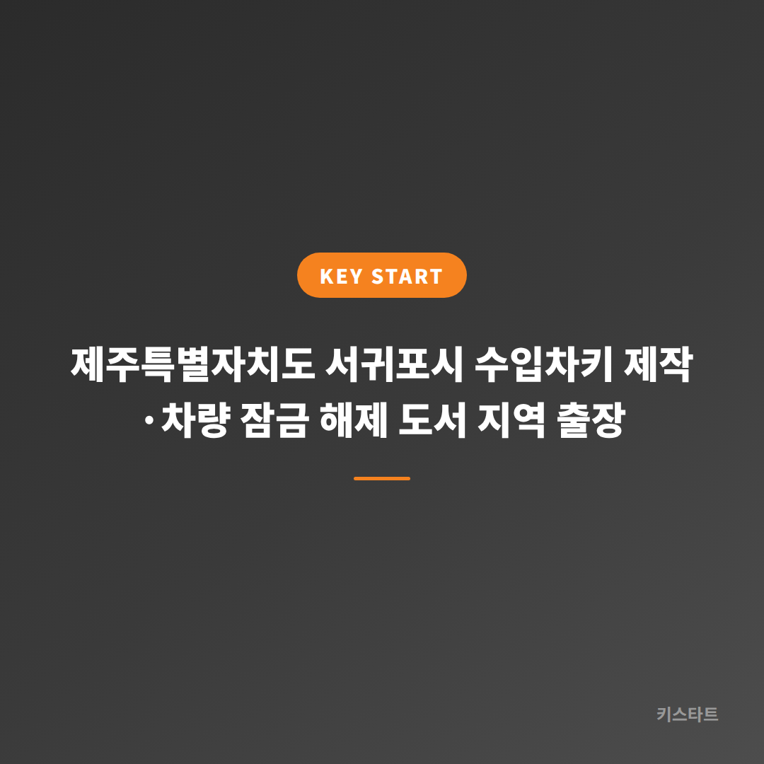 제주특별자치도 서귀포시 수입차키 제작·차량 잠금 해제 도서 지역 출장
