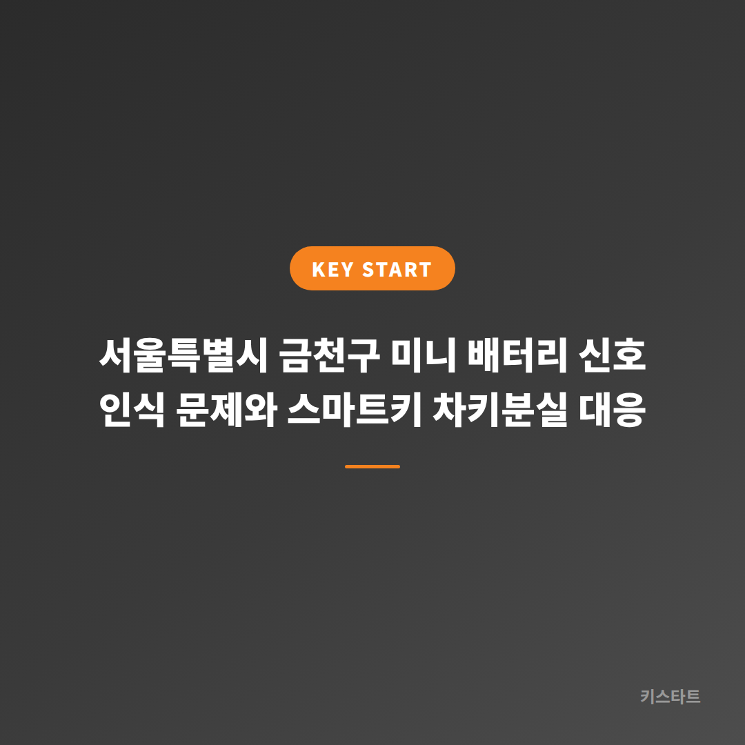 서울특별시 금천구 미니 배터리 신호 인식 문제와 스마트키 차키분실 대응