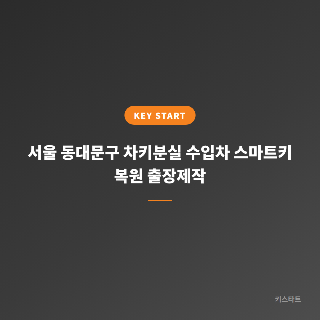 서울 동대문구 차키분실 수입차 스마트키 복원 출장제작 대표 이미지