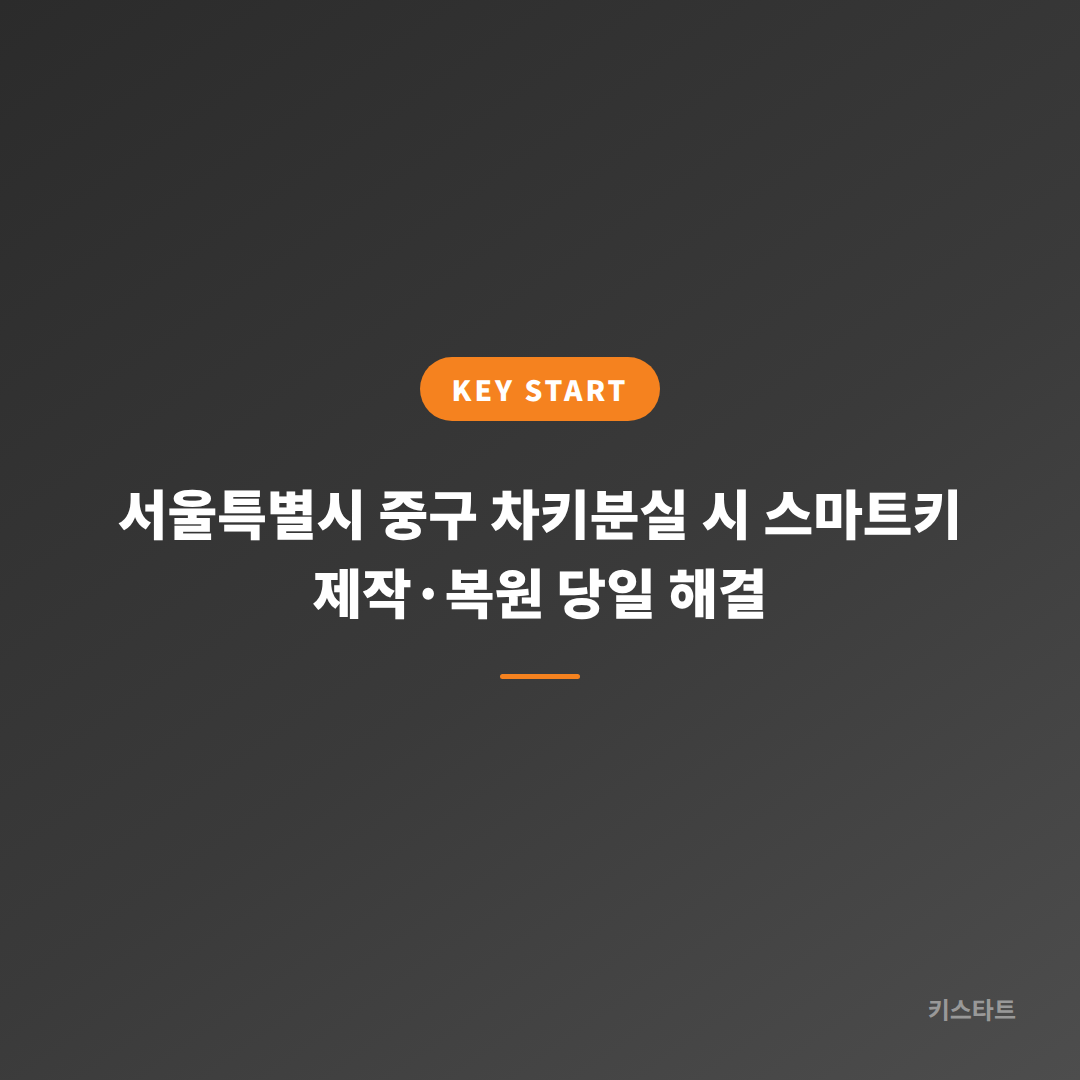 서울특별시 중구 차키분실 시 스마트키 제작·복원 당일 해결 대표 이미지