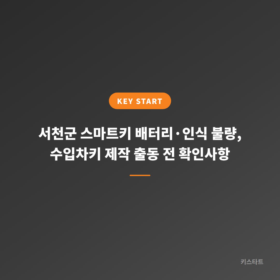 서천군 스마트키 배터리·인식 불량, 수입차키 제작 출동 전 확인사항 대표 이미지