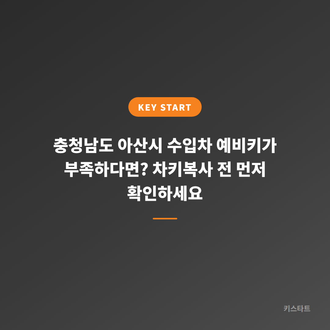 충청남도 아산시 수입차 예비키가 부족하다면? 차키복사 전 먼저 확인하세요