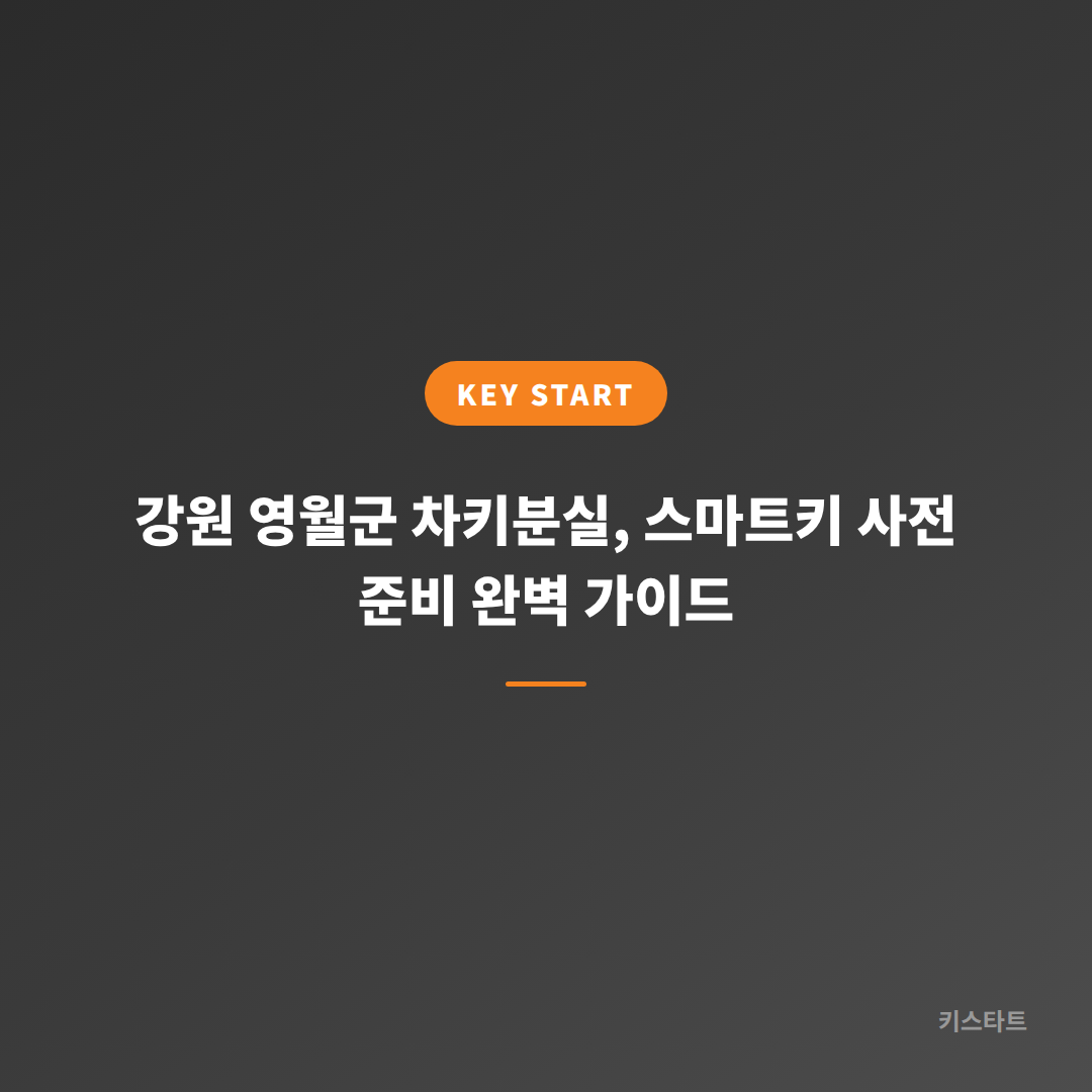 강원 영월군 차키분실, 스마트키 사전 준비 완벽 가이드