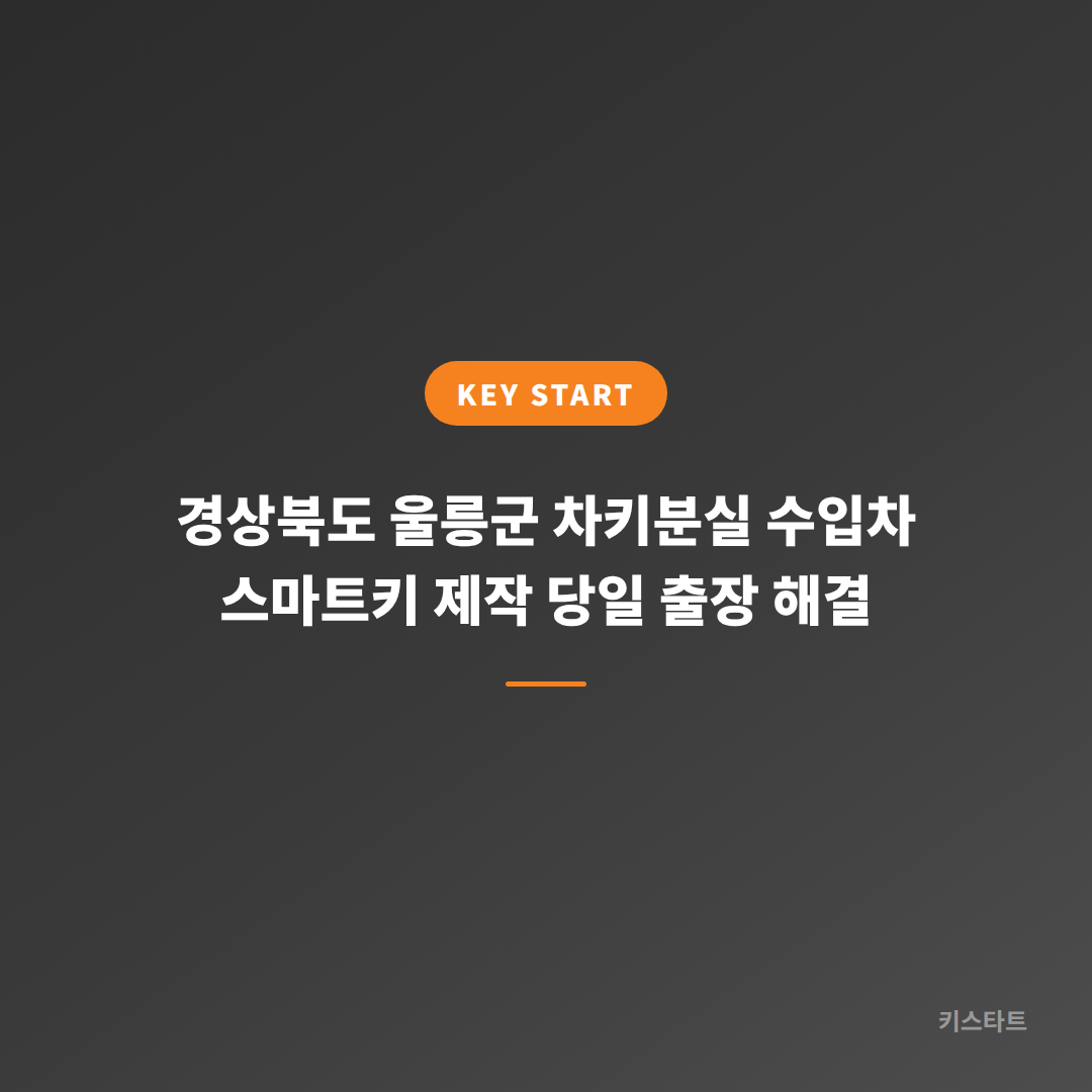 경상북도 울릉군 차키분실 수입차 스마트키 제작 당일 출장 해결