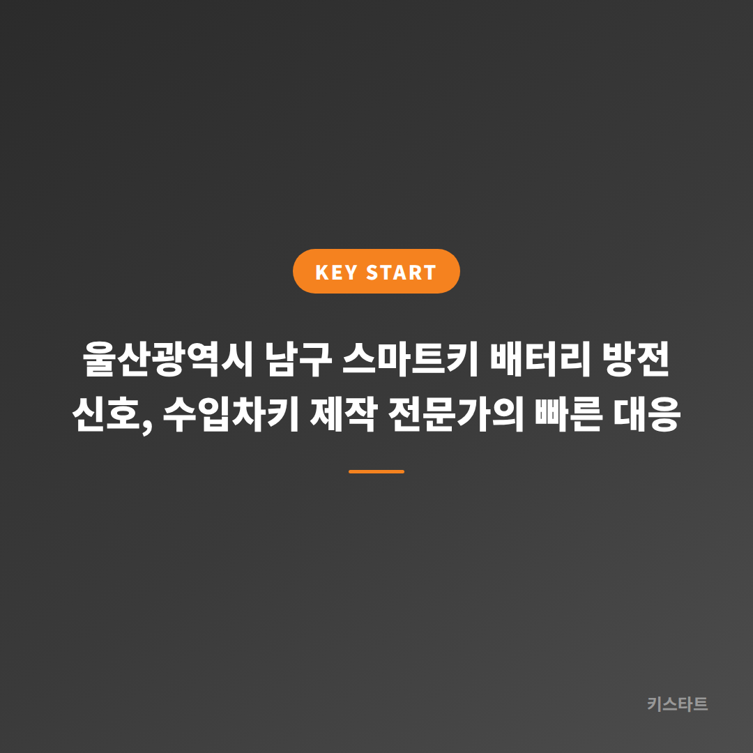 울산광역시 남구 스마트키 배터리 방전 신호, 수입차키 제작 전문가의 빠른 대응