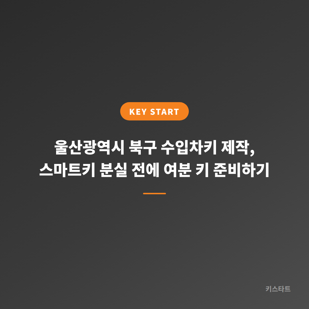 울산광역시 북구 수입차키 제작, 스마트키 분실 전에 여분 키 준비하기 대표 이미지