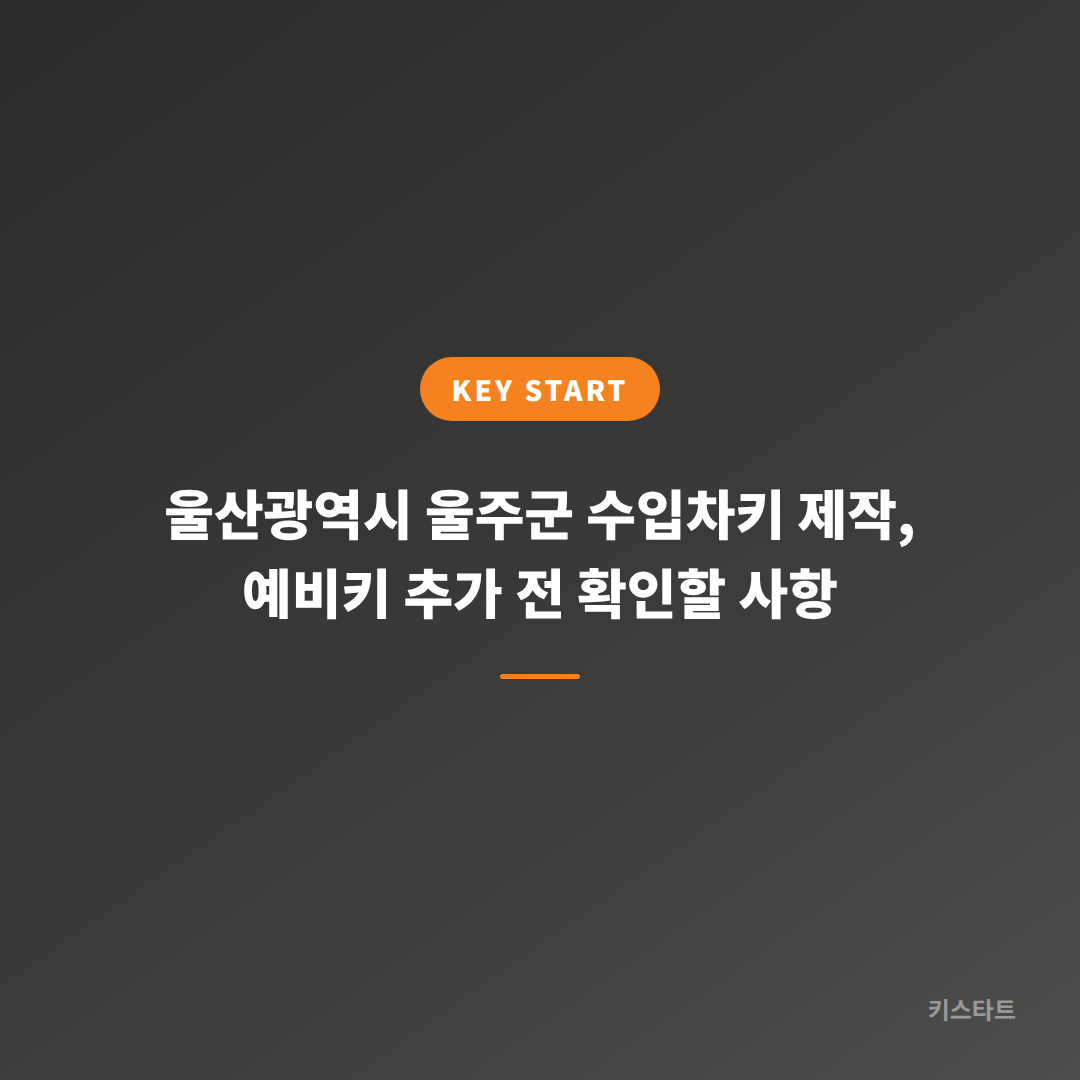 울산광역시 울주군 수입차키 제작, 예비키 추가 전 확인할 사항