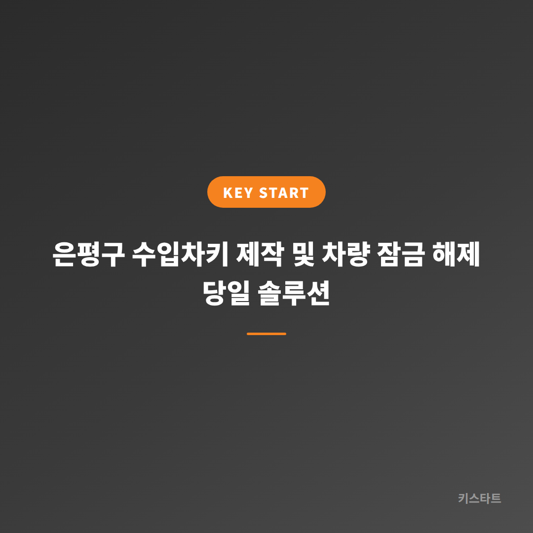 은평구 수입차키 제작 및 차량 잠금 해제 당일 솔루션 대표 이미지
