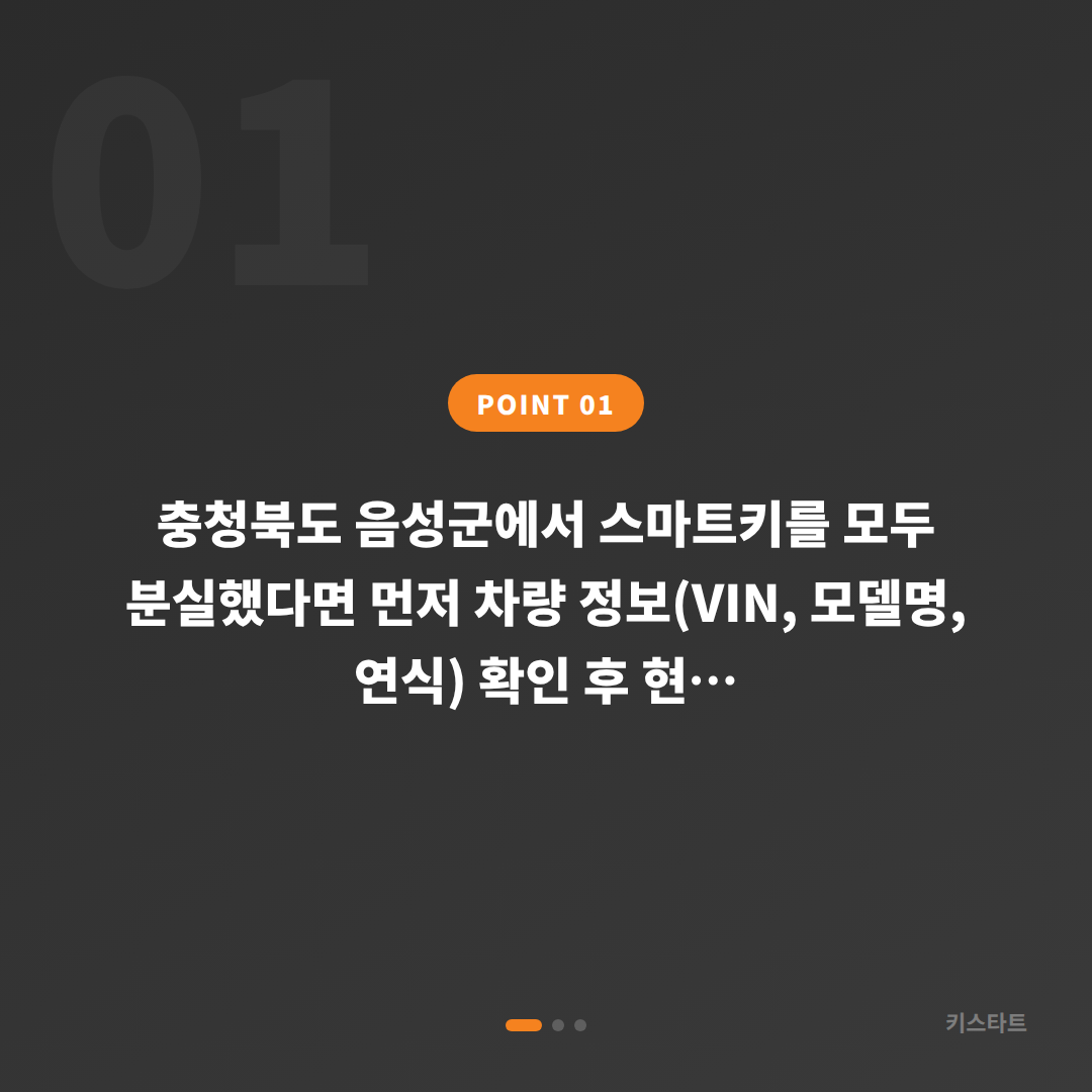충청북도 음성군 스마트키 차키분실·제작, 신청부터 완성까지 - 상황 요약