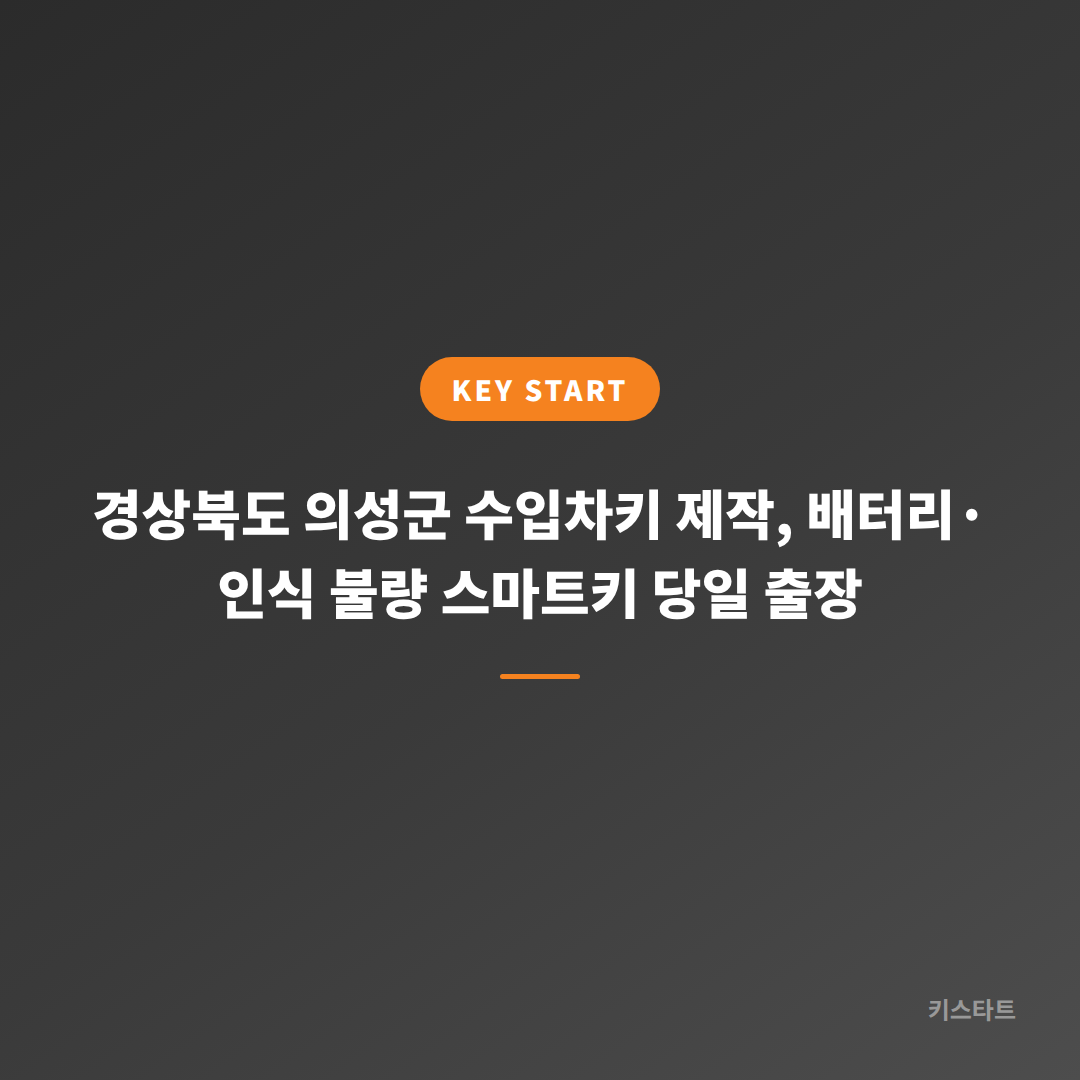 경상북도 의성군 수입차키 제작, 배터리·인식 불량 스마트키 당일 출장 대표 이미지