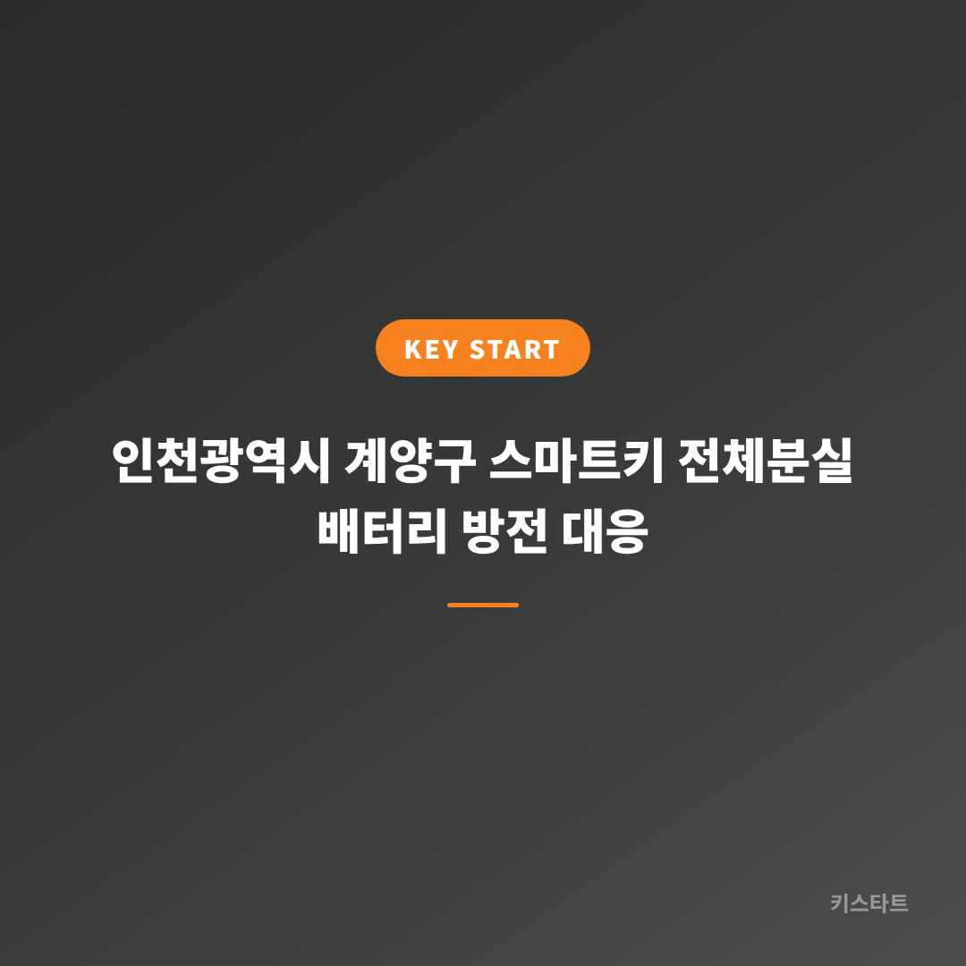 인천광역시 계양구 스마트키 전체분실 배터리 방전 대응 대표 이미지