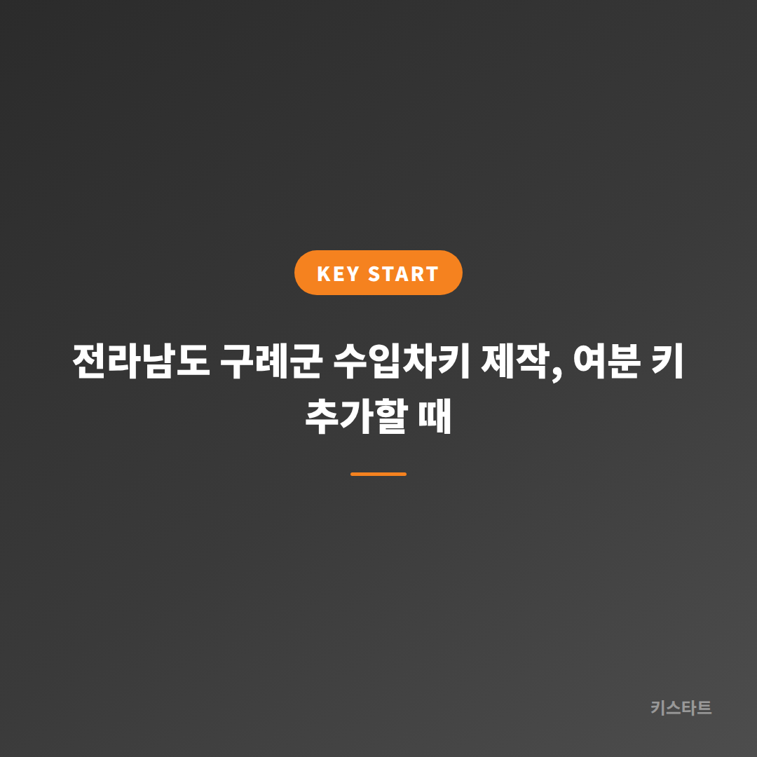 전라남도 구례군 수입차키 제작, 여분 키 추가할 때 대표 이미지