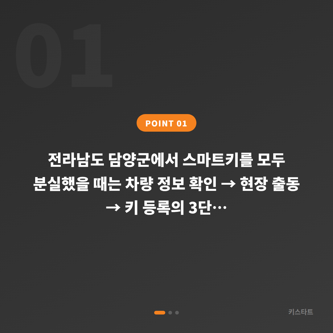 전라남도 담양군 차키분실 시 신규 제작 및 대응 절차 - 상황 요약