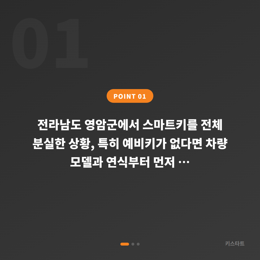 전라남도 영암군 차키분실 시 예비키 없을 때 먼저 확인할 점 - 상황 요약