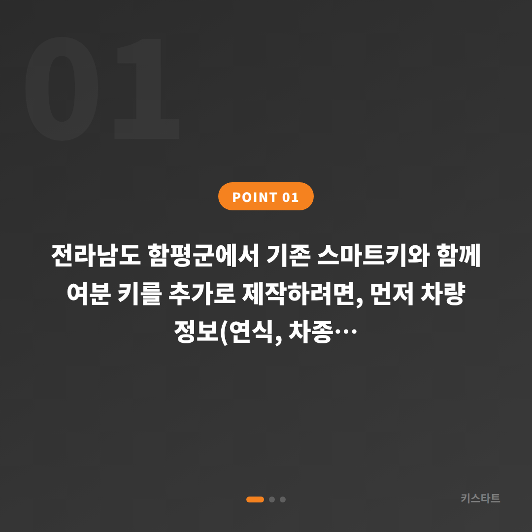 전라남도 함평군 수입차키 제작·차키복사 여분 스마트키 추가 필요 시 당일 출장 - 상황 요약