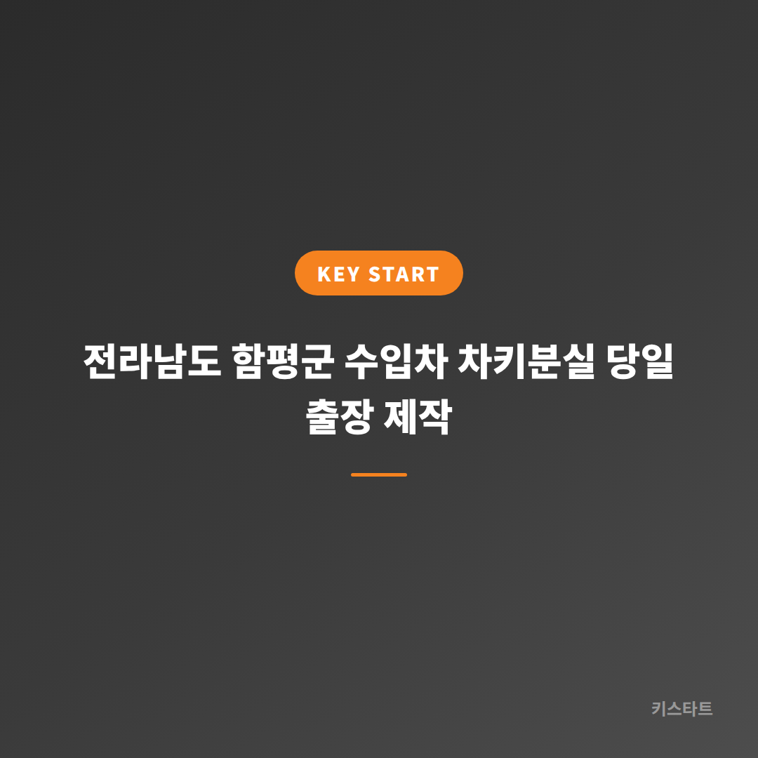 전라남도 함평군 수입차 차키분실 당일 출장 제작