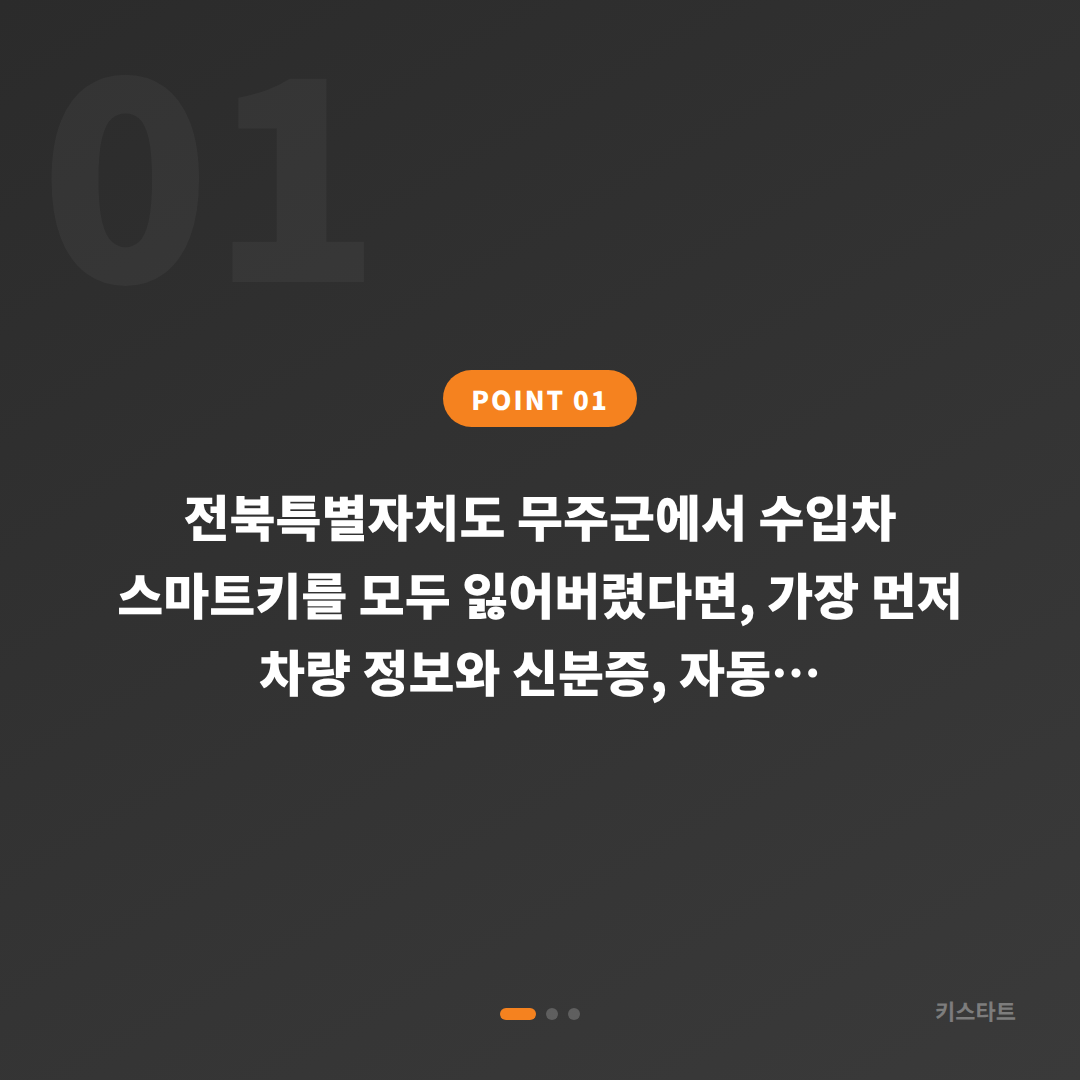 무주군 차키제작 대비, 스마트키 분실 전 준비할 것들 - 상황 요약