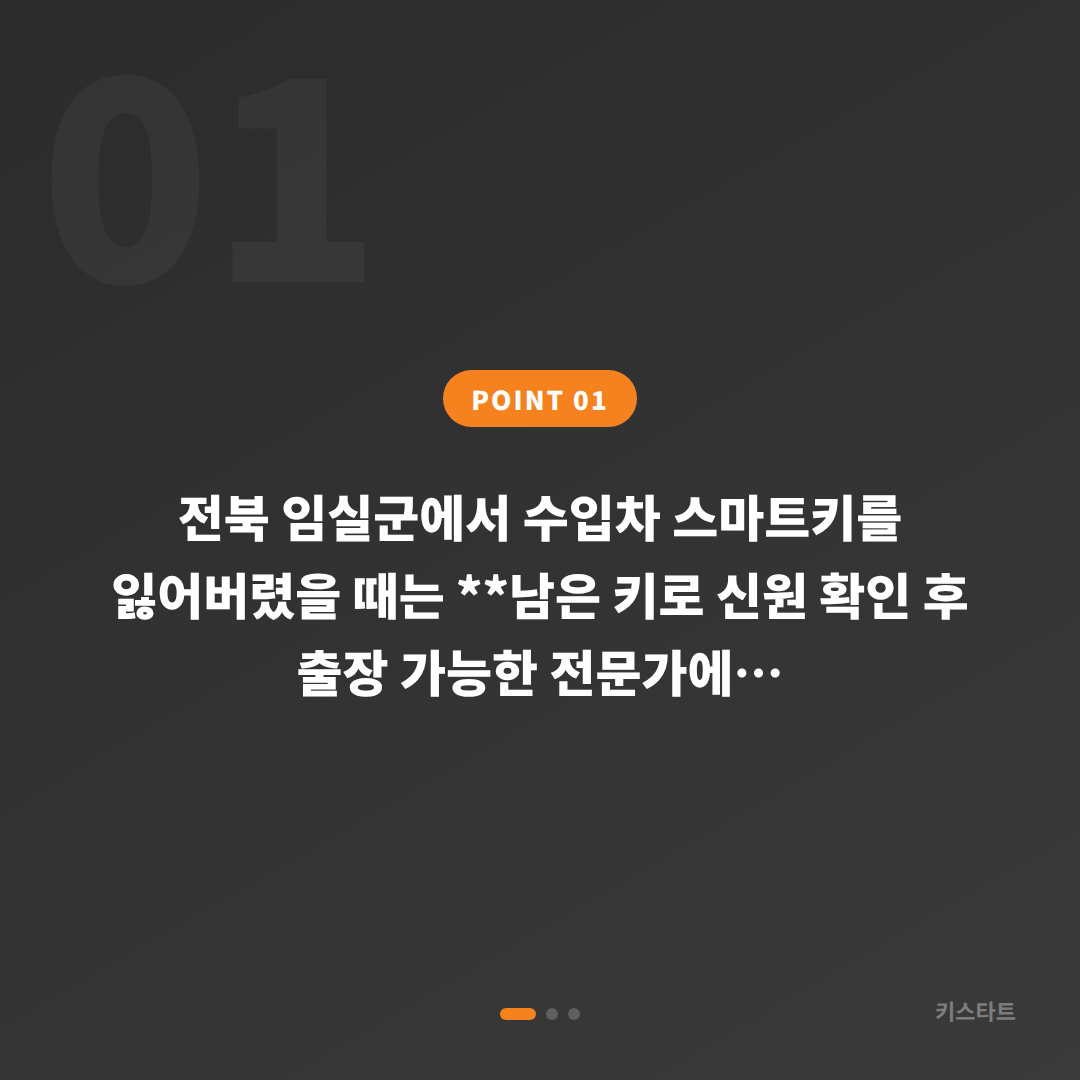 전북 임실군 수입차 스마트키 분실 제작, 빠르게 해결하기 - 상황 요약