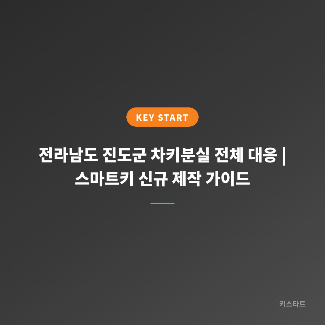 전라남도 진도군 차키분실 전체 대응 | 스마트키 신규 제작 가이드 대표 이미지
