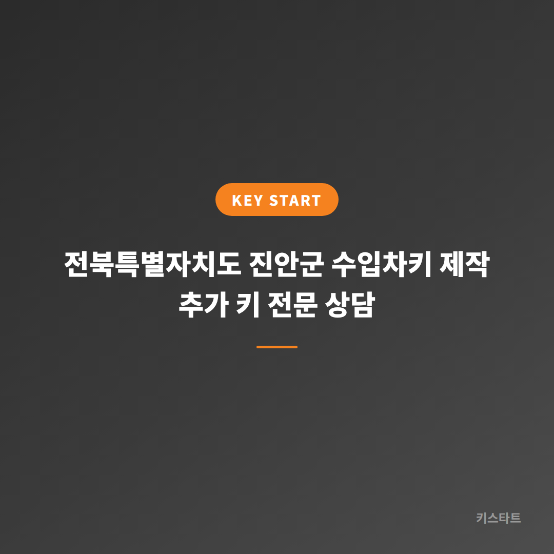 전북특별자치도 진안군 수입차키 제작 추가 키 전문 상담