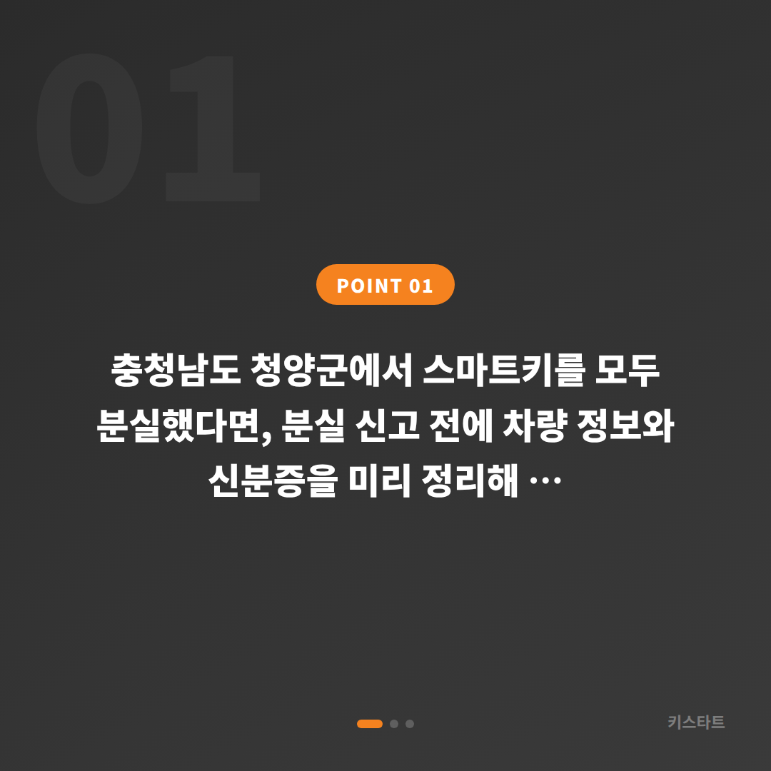 충청남도 청양군 스마트키 차키분실 시 분실 전에 미리 준비하면 좋은 것들 - 상황 요약