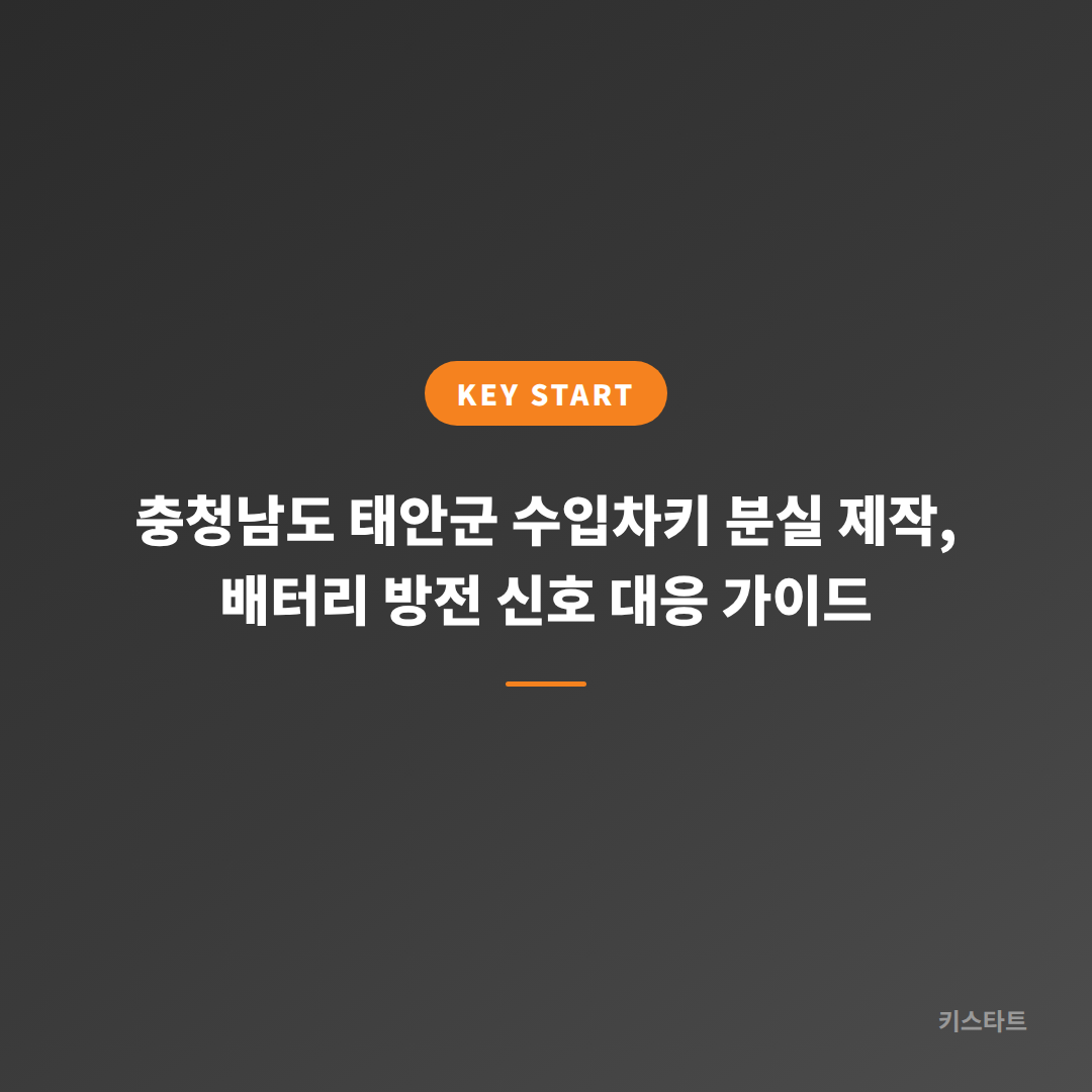 충청남도 태안군 수입차키 분실 제작, 배터리 방전 신호 대응 가이드