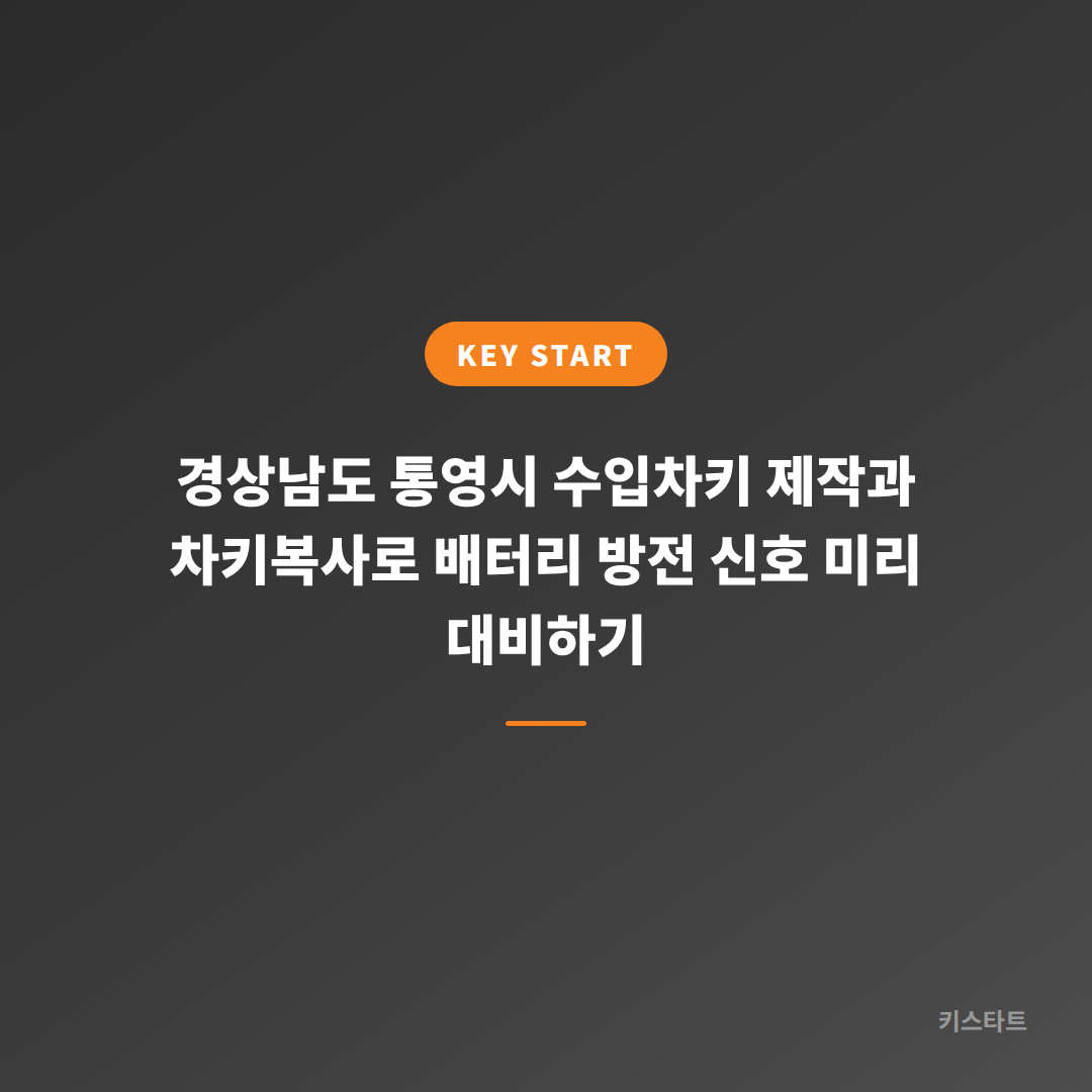 경상남도 통영시 수입차키 제작과 차키복사로 배터리 방전 신호 미리 대비하기
